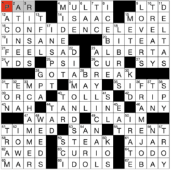 Answer grid of Angeles Times 1/19/26 crossword by Agnes Davidson & Zhouqin Burnikel